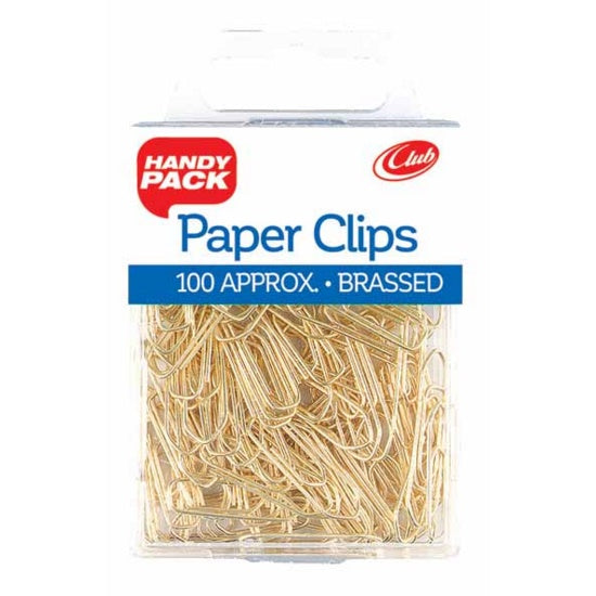 ST Brass Paper Clips 100's 26mm (12)