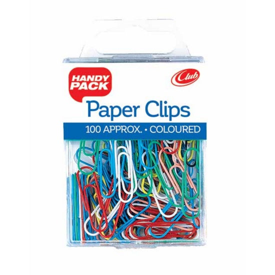 ST Coloured Paper Clips 28mm Pack 100 (12)