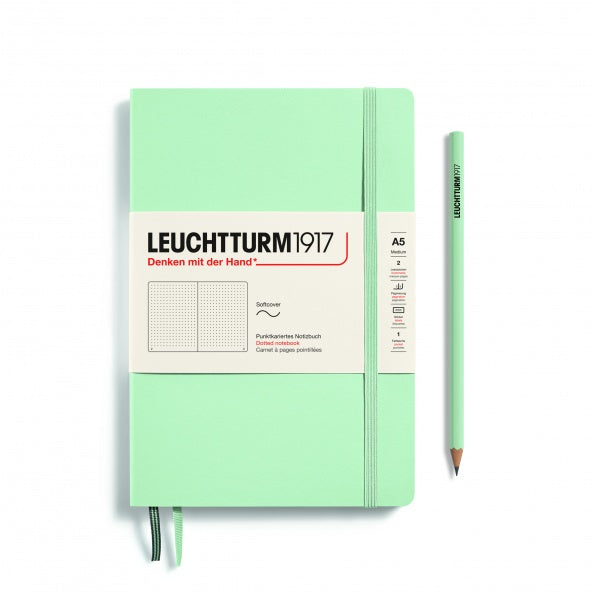 XNB Medium (A5)Soft Mint Green Dotted