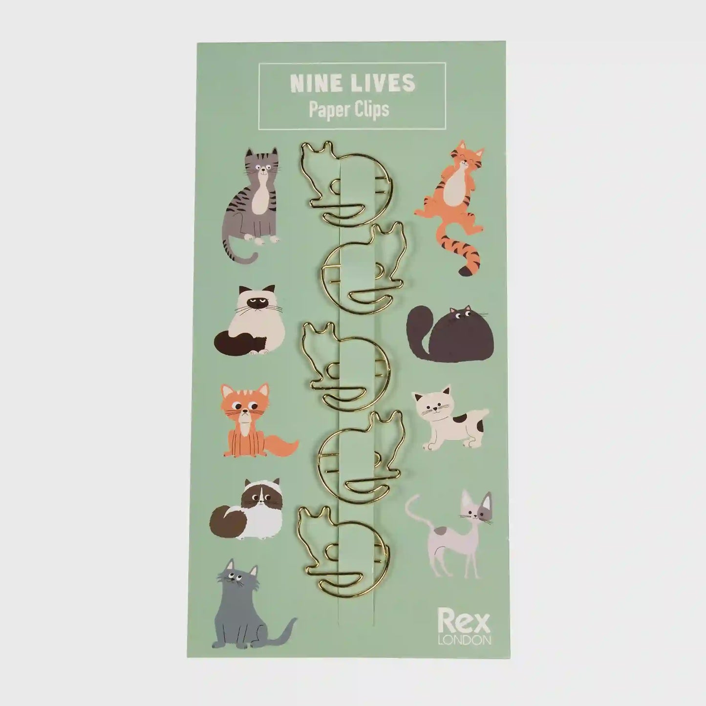 ST Cat paper clips (set of 5) - Nine Lives (12)