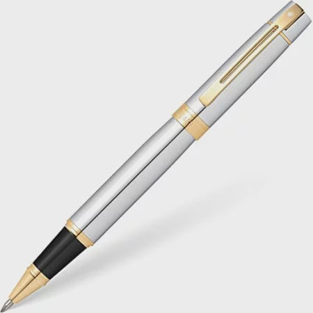 RB SHEAFFER 300 E9342 BRIGHT CHROME WITH GOLD TONE TRIM