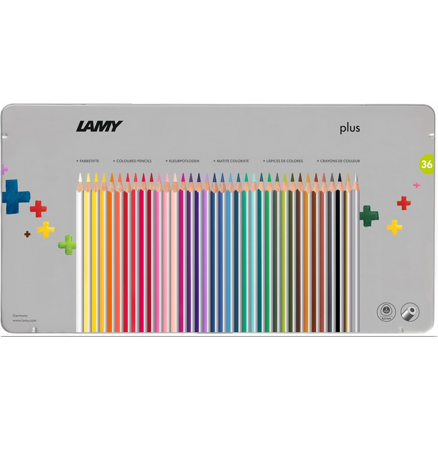 PE Lamy Plus Coloured Penils 36 pk tin