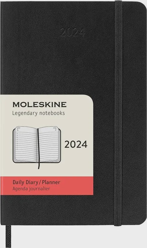DI 2024 Moleskine 12M Daily Pocket Black Soft Cover