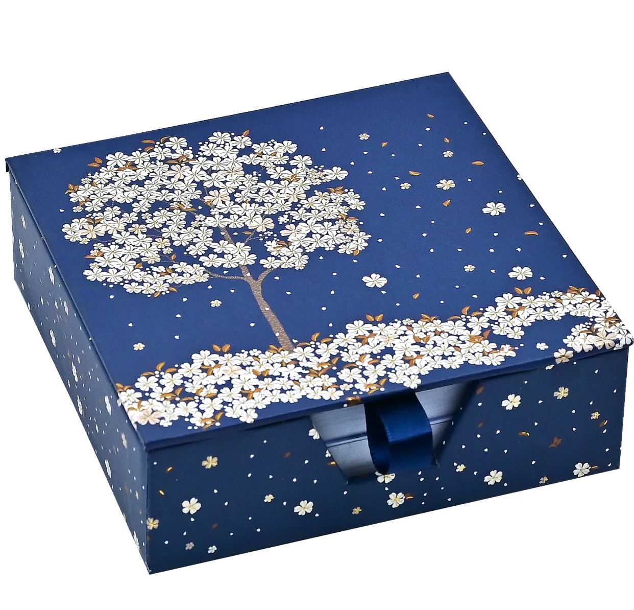 WS Desk Note Box Falling Blossoms (3)