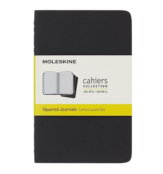 XNB Cahier Pkt 3 pk Black Squared