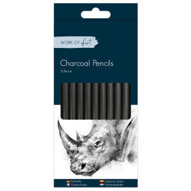 ST Set of 12 'Work of Art' Charcoal Pencils