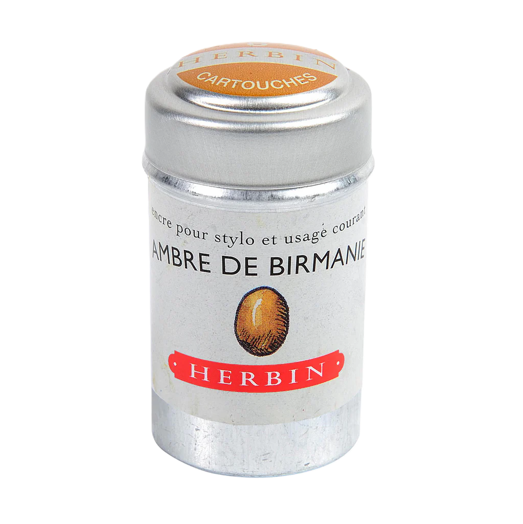 RE Herbin Cartridges Box 6 Ambre de Birm