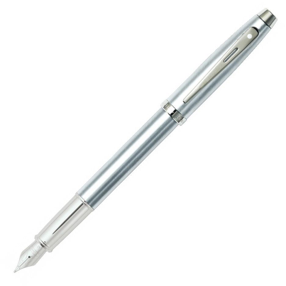 FP SHEAFFER 100 E9306 BRUSHED CHROME WITH NICKEL PLATED TRIMS MEDIUM