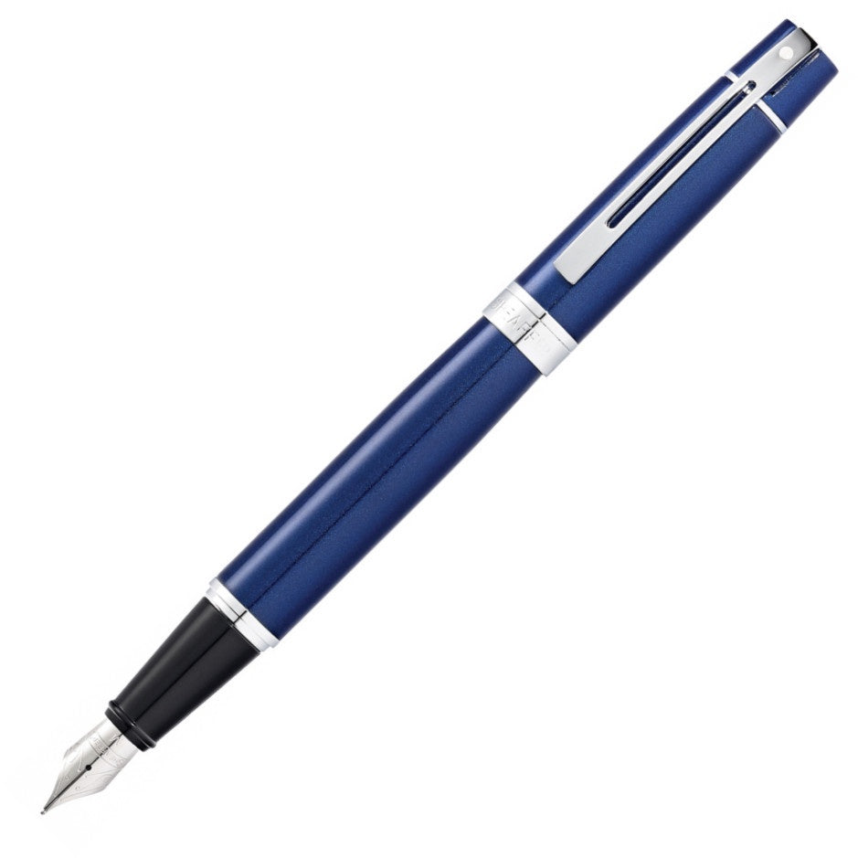 FPSHEAFFER 300 E9341 GLOSSY BLUE WITH CHROME PLATED TRIM MEDIUM