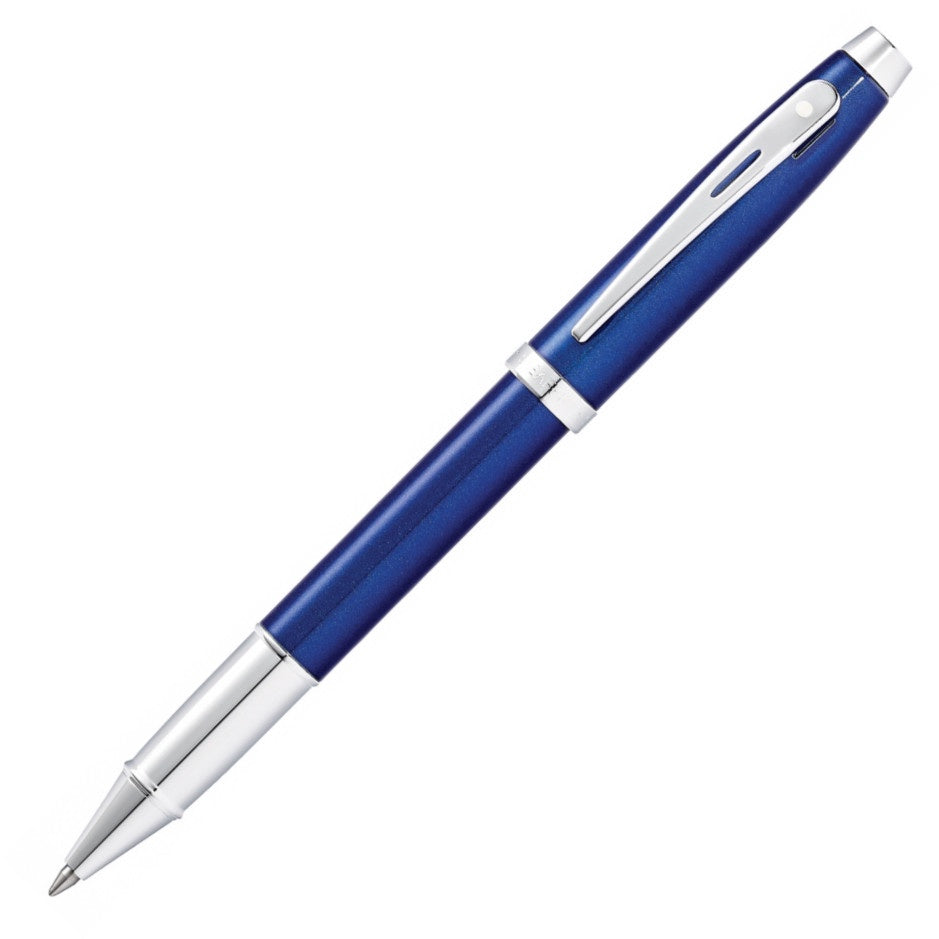 RB SHEAFFER 100 E9339 GLOSSY BLUE LACQUER WITH CHROME PLATED TRIMS