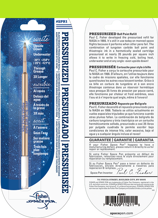 Fischer Space Pen Refill - GREEN, MEDIUM (12)