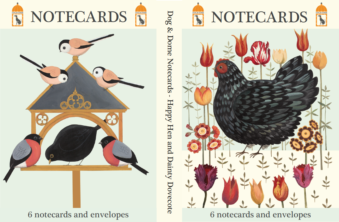 NC Happy Hen and Dainty Dovecote Notecard