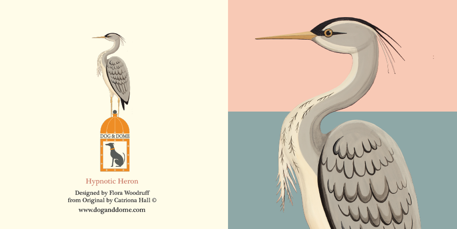 XGC Hypnotic Heron Greetings Card
