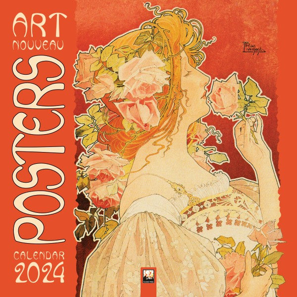 CA Art Nouveau Posters Wall CalendarCAL2024-029