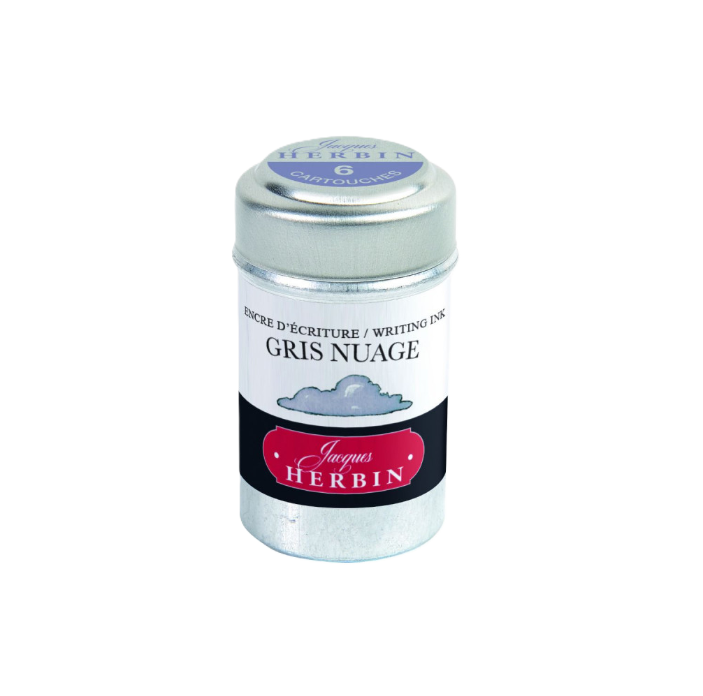 RE Herbin Cartridges Box 6 Gris Nuage