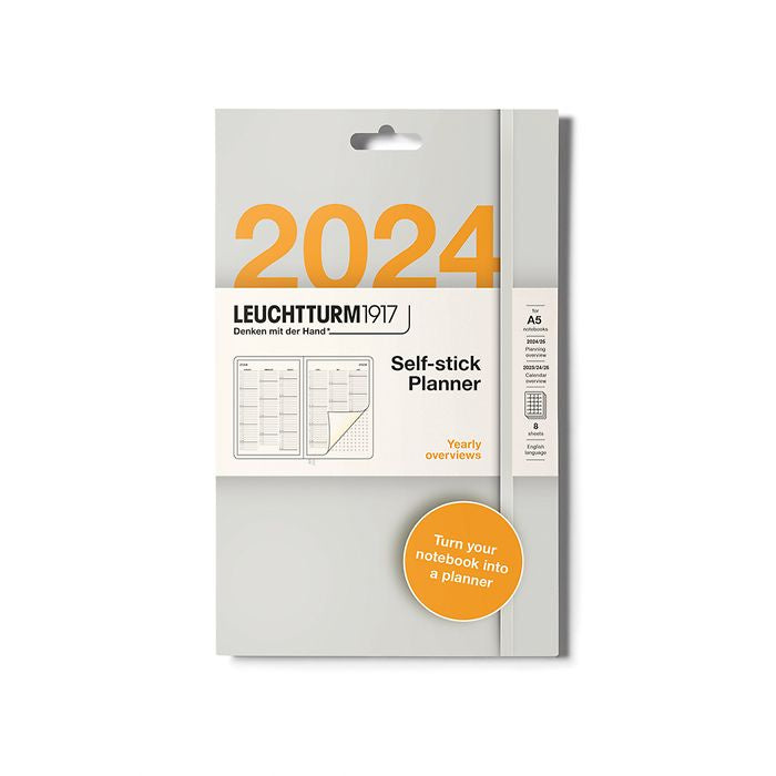 XDI Annual Overviews 2024, incl. 8 stickers (calendar overview 24/25 & planning overview 2024), for Medium (A5) notebooks, English