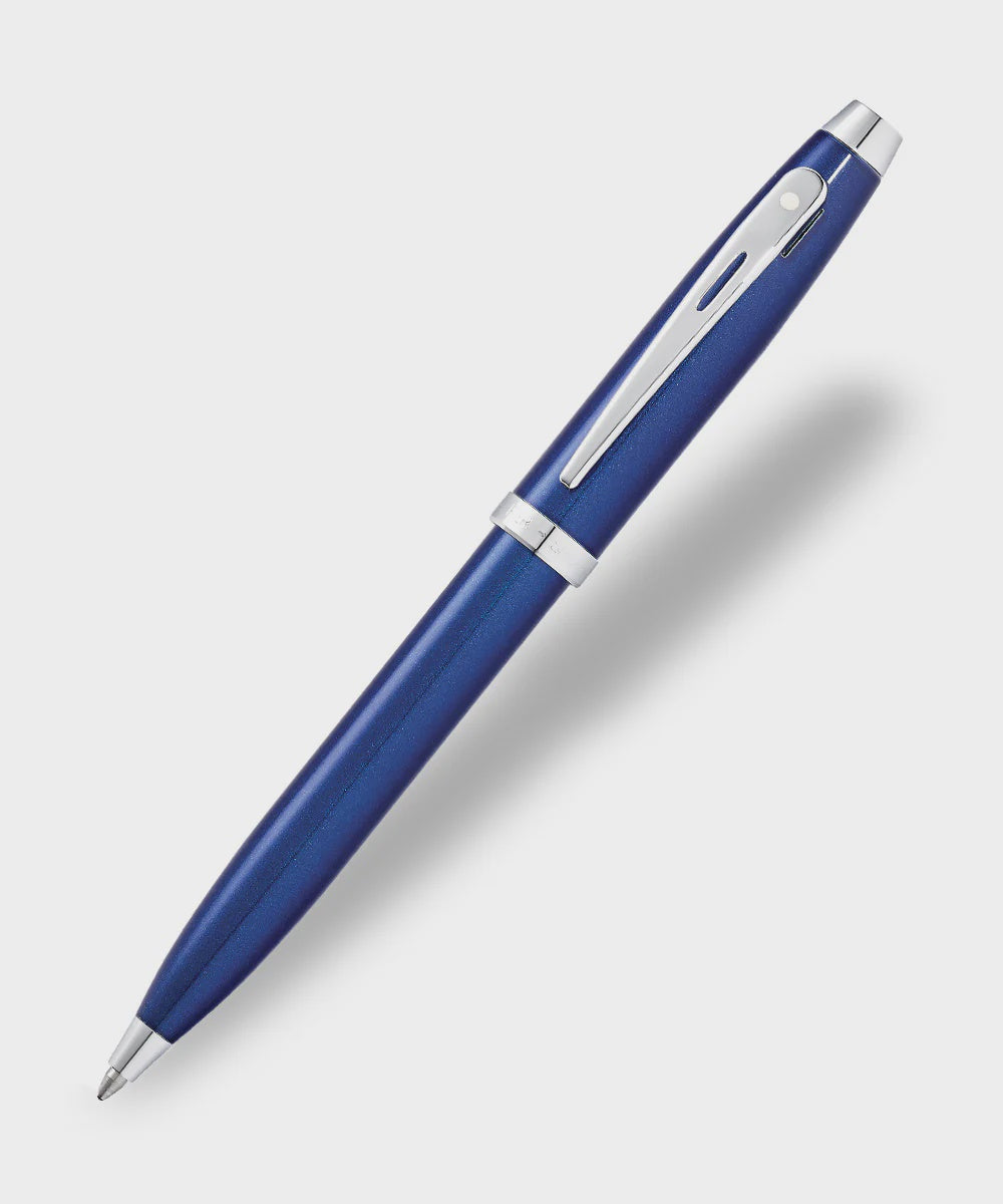 BP SHEAFFER 100 E9339 GLOSSY BLUE LACQUER WITH CHROME PLATED TRIMS
