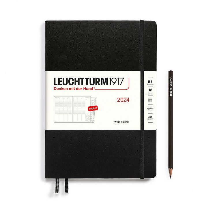 XDI Black, Week Planner Master (A4+) 2024, with extra booklet, English