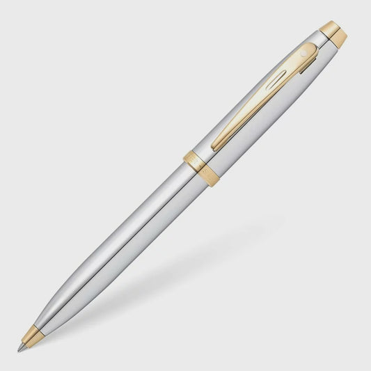 BP SHEAFFER 100 E9340  BRIGHT CHROME WITH GOLD TONE TRIMS