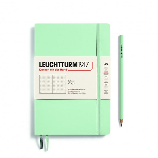 XNB Medium (A5)Soft Mint Green Dotted