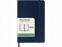 DI 2024 Moleskine 12M Weekly Notebook Pocket Sapphire Blue Soft Cover