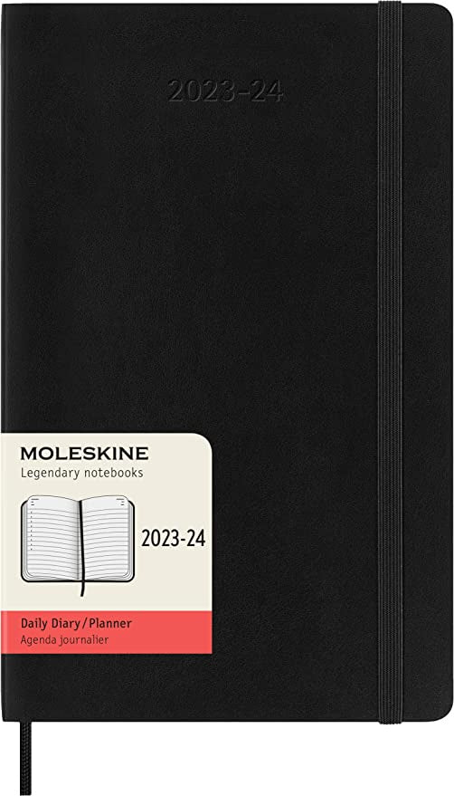 DI Moleskine 18M Daily Large Black Soft Cover