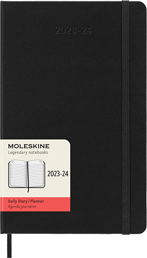 DI Moleskine 18M Daily Large Black Hard Cover