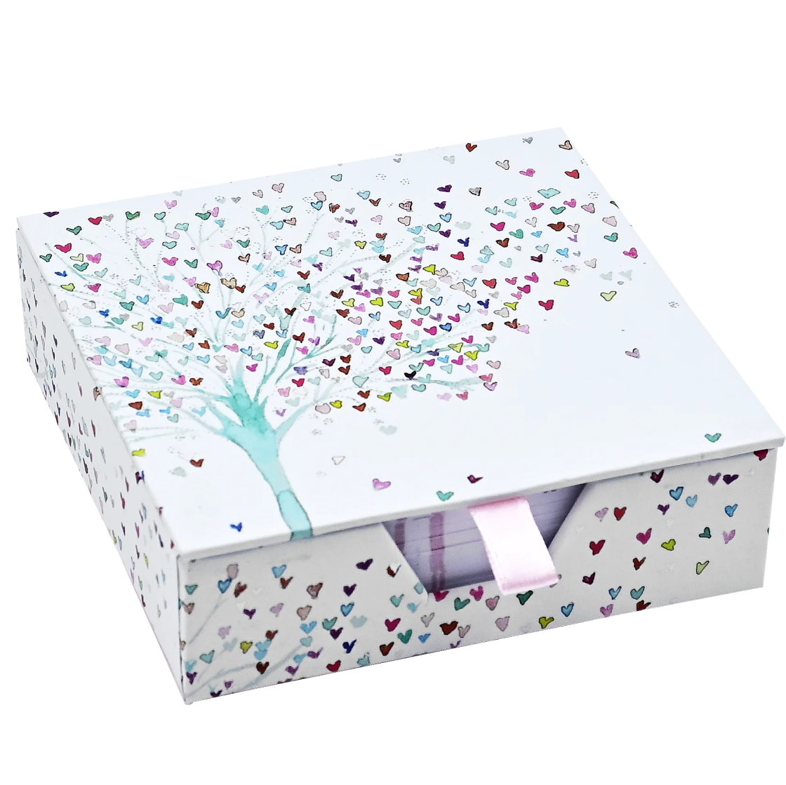 WS Desk Note Box - Tree of Hearts (3)
