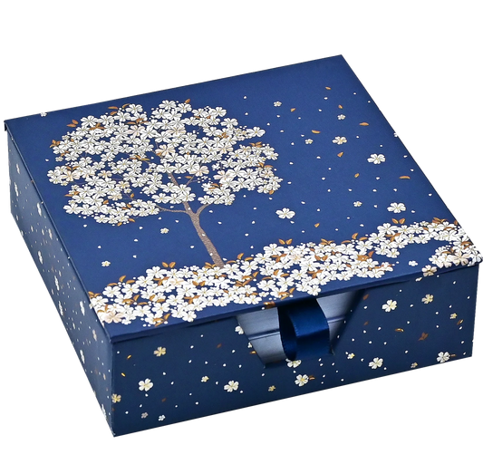 WS Desk Note Box Falling Blossoms (3)