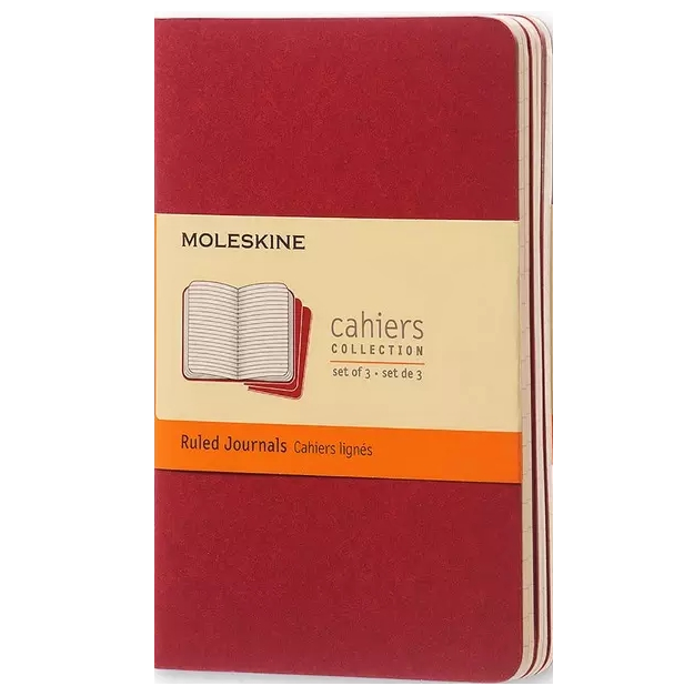 MP NB Cahier Pkt 3 pk Red Ruled