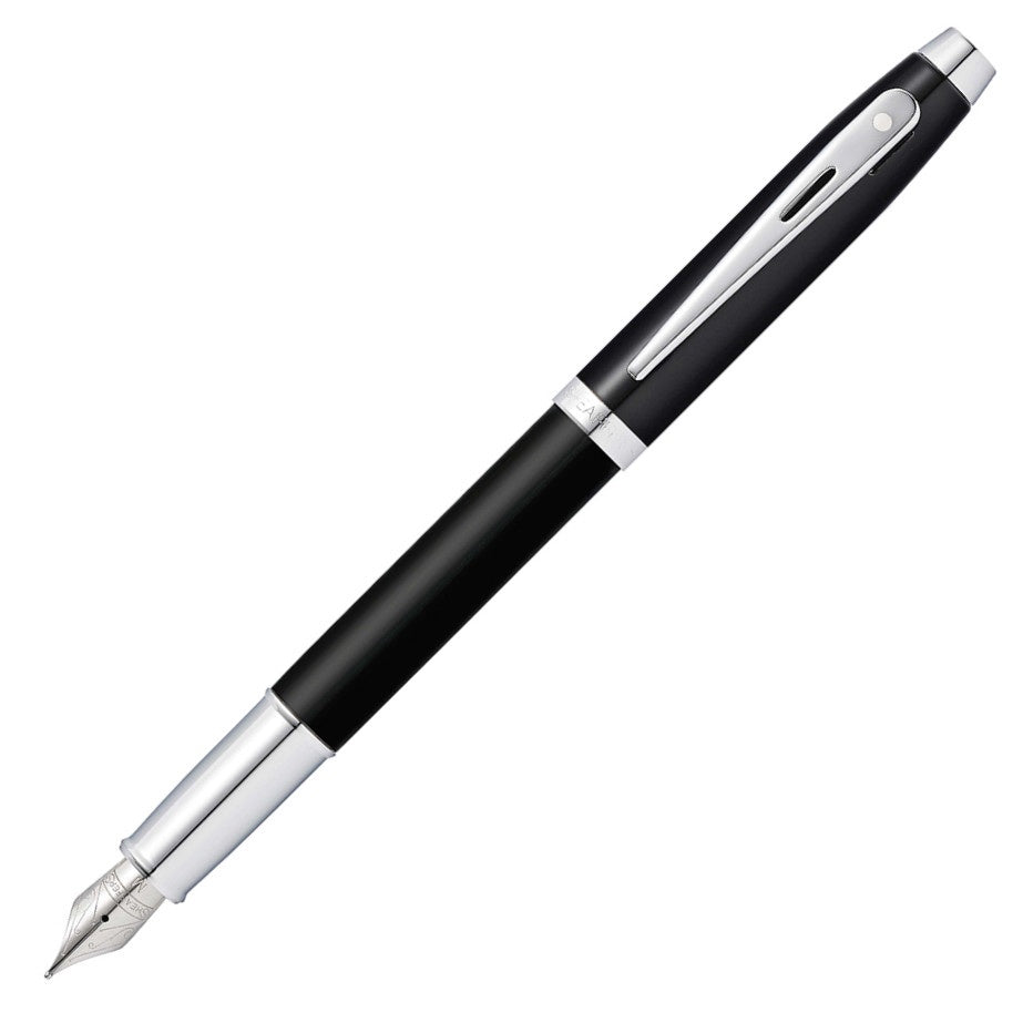 FP SHEAFFER 100 E9317  MATTE BLACK WITH NICKEL PLATED TRIMS FINE