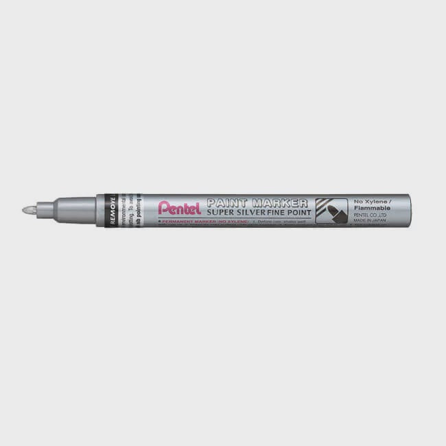 PE Pentel Metallic Paint Pen Silver (12)