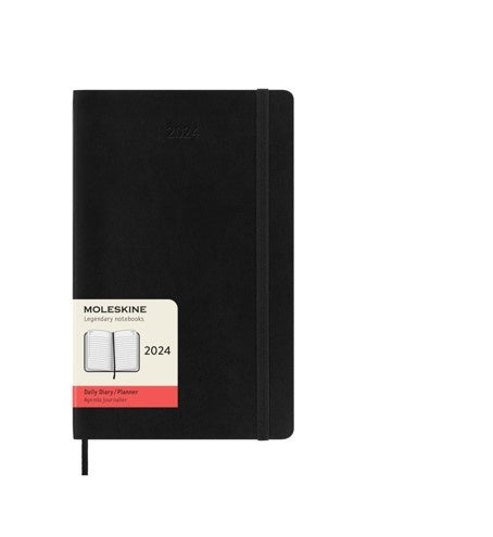 DI 2024 Moleskine 12M Daily Large Black Soft Cover