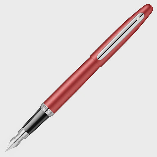 FP SHEAFFER VFM E9403  EXCESSIVE RED WITH NICKEL PLATED TRIMS MEDIUM