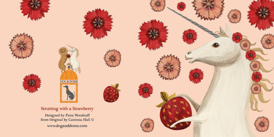 GC Strutting with a Strawberry Greetings Card