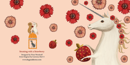 GC Strutting with a Strawberry Greetings Card