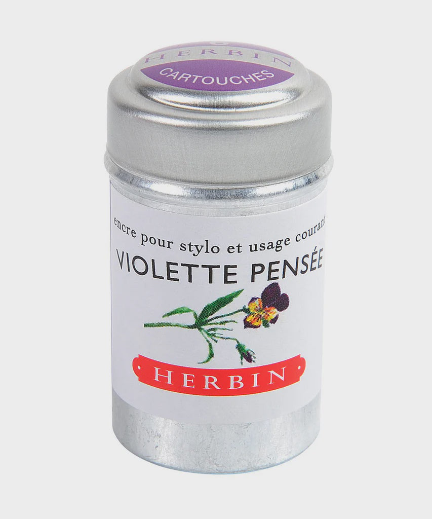 RE Herbin Cartridges Box 6 Violette Pensee