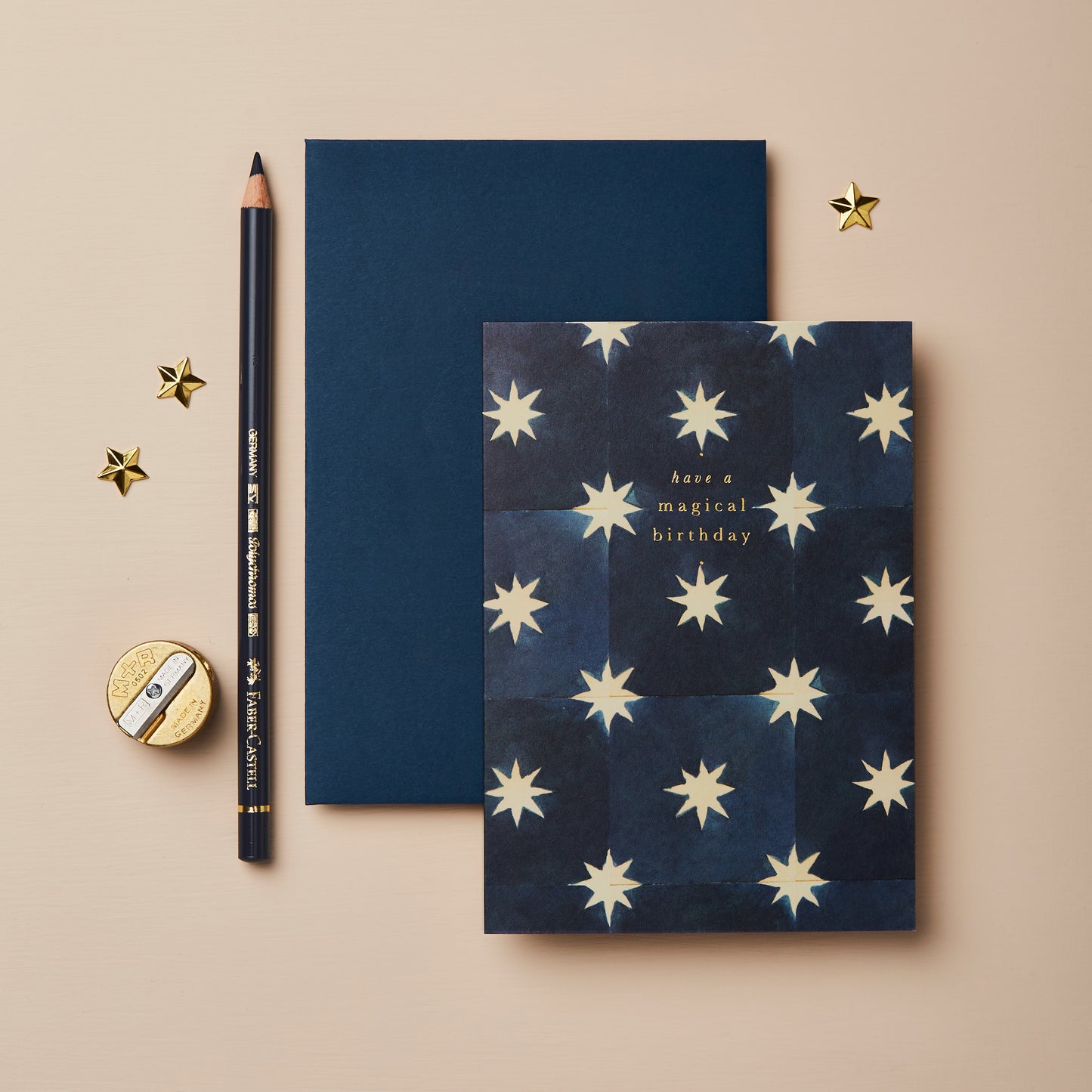 GC Navy Stars 'Magical Birthday' Greetings Card
