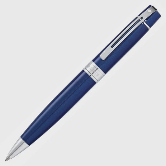 BP SHEAFFER 300 E9341 GLOSSY BLUE WITH CHROME PLATED TRIM