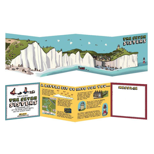 Seven Sisters Pier Concertina Card