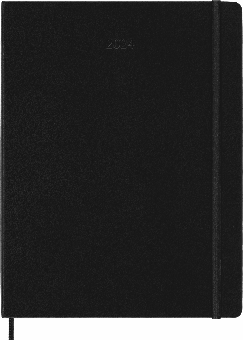 DI 2024 Moleskine 12M Pro Weekly Vertical X-Large Black Hard Cover