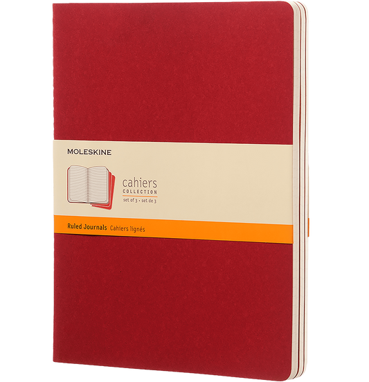 MP NB Cahier X-Lrg 3 pk Red Ruled