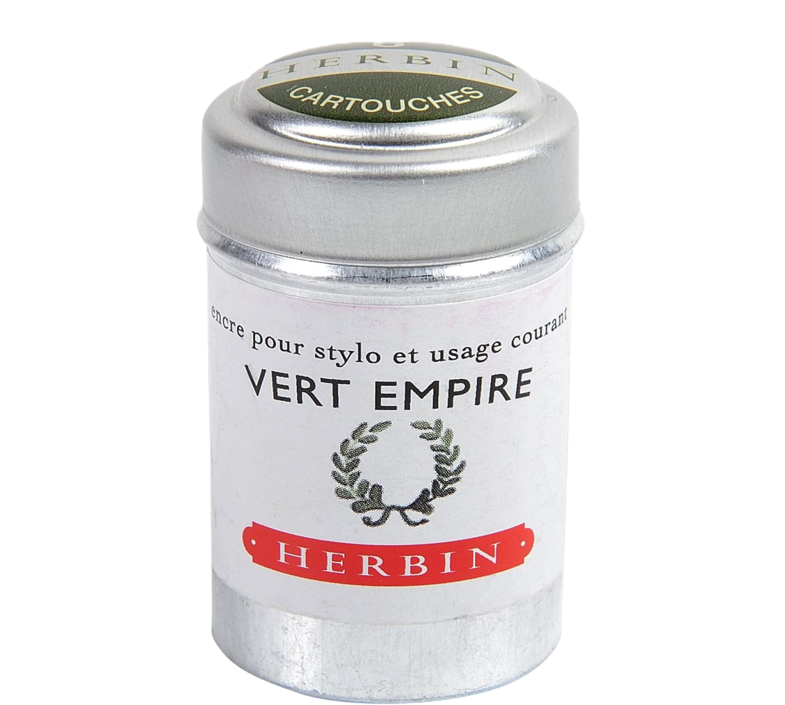 RE Herbin Cartridges Box 6 Vert Empire