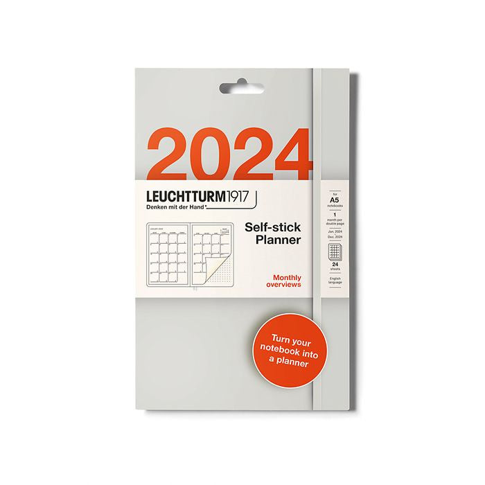 XDI Monthly Overviews 2024, incl. 24 stickers for 12 months (Jan - Dec 2024), for Medium (A5) notebooks, English