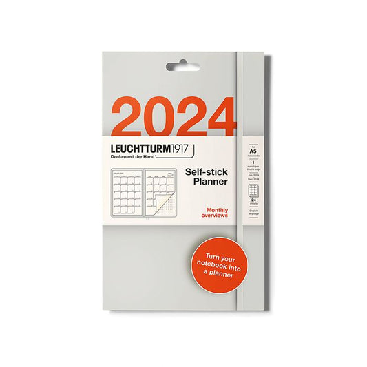 XDI Monthly Overviews 2024, incl. 24 stickers for 12 months (Jan - Dec 2024), for Medium (A5) notebooks, English