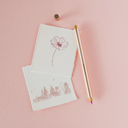 PN Tom's Studio Lumos Refillable Fineliner & Brush Pen - Single Tip - Rose Gold