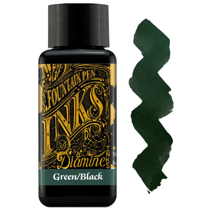 IK Diamine FP Ink 30ml Green Black