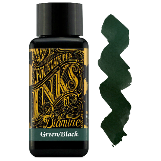 IK Diamine FP Ink 30ml Green Black