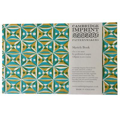 NB Soft back Sketchbook Kaleidoscope  yellow-turquoise (P6)