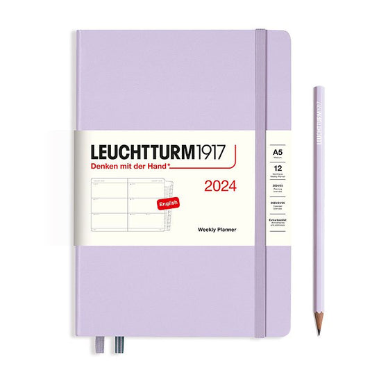 XDI Lilac, Weekly Planner Medium (A5) 2024 with extra booklet, English